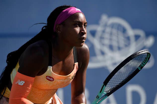 August 5, 2022, San Jose, California, USA: San Jose, California, U.S. - Coco Gauff lost her quarter final match to Paula Badosa Friday at the Mubadala Silicon Valley Classic in San Jose. Gauff lost 6:7, 2:6. San Jose USA - ZUMAw332 20220805_zap_w332_033 Copyright: xNealxWatersx