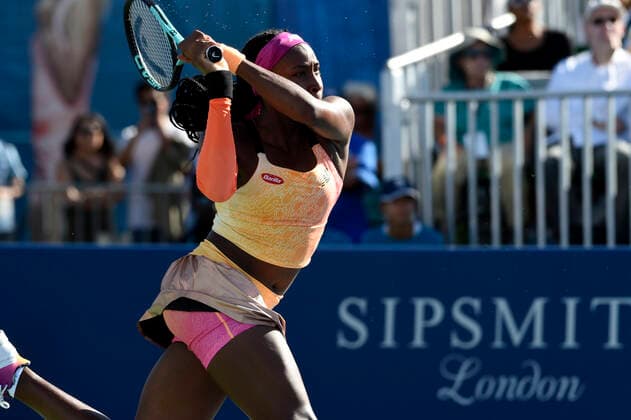 August 5, 2022, San Jose, California, USA: San Jose, California, U.S. - Coco Gauff lost her quarter final match to Paula Badosa Friday at the Mubadala Silicon Valley Classic in San Jose. Gauff lost 6:7, 2:6. San Jose USA - ZUMAw332 20220805_zap_w332_043 Copyright: xNealxWatersx