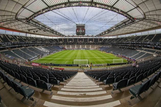 xMHx Football 1 Bundesliga 01 Matchday Eintracht Frankfurt FC Bayern Munich on 05 08 2022 at Deutsche Bank Park in Frankfurt Deutsche Bank Park Frankfurt Panorama MH