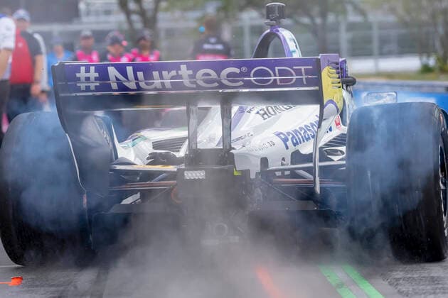 August 6, 2022, Nashville, TN, United States of America: TAKUMA SATO (51) of Tokyo, Japan prepares to practice for the Big Machine Music City Grand Prix on the Streets Of Nashville in Nashville TN. Nashville United States of America - ZUMAa161 20220806_zaa_a161_013 Copyright: xWalterxG.xArcexSr.x
