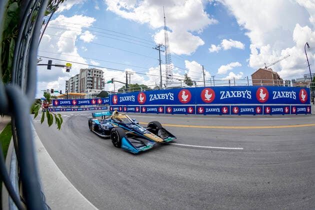 August 6, 2022, Nashville, TN, United States of America: CONOR DALY (20) of Noblesville, Indiana travels through the turns during a practice for the Big Machine Music City Grand Prix on the Streets Of Nashville in Nashville TN. Nashville United States of America - ZUMAa161 20220806_zaa_a161_032 Copyright: xWalterxG.xArcexSr.x