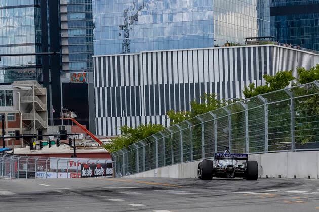 August 6, 2022, Nashville, TN, United States of America: TAKUMA SATO (51) of Tokyo, Japan travels through the turns during a practice for the Big Machine Music City Grand Prix on the Streets Of Nashville in Nashville TN. Nashville United States of America - ZUMAa161 20220806_zaa_a161_037 Copyright: xWalterxG.xArcexSr.x