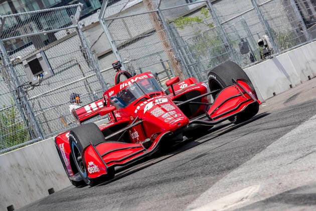 August 6, 2022, Nashville, TN, United States of America: JACK HARVEY (45) of Bassingham, England travels through the turns during a practice for the Big Machine Music City Grand Prix on the Streets Of Nashville in Nashville TN. IndyCar, Indy Car, IRL, USA SERIES 2022: Big Machine Music City Grand Prix Jack Harvey  - ZUMAa161 20220806_zaa_a161_042 Copyright: xWalterxG.xArcexSr.x