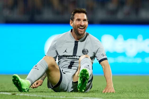 Clermont Foot v Paris Saint-Germain - Ligue 1 Uber Eats Lionel Messi of PSG celebrates after scoring his sides second goal during the Ligue 1 match between Clermont Foot and Paris Saint-Germain at Stade Gabriel Montpied on August 6, 2022 in Clermont-Ferrand, France. Clermont-Ferrand France  Copyright: xJosexBretonx originalFilename:breton-clermont220806_npQzN.jpg
