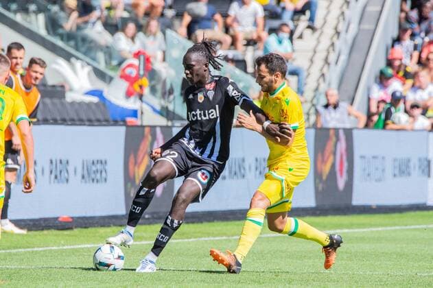 Batista Mendy (ANGERS SCO) FOOTBALL : Angers SCO vs FC Nantes - Ligue 1 - JournÃ e 1- 07 08 2022 BaptisteAutissier Panoramic 