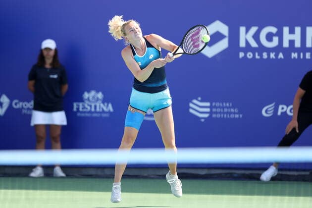 KOZERKI 07.08.2022 POLISH OPEN - MEMORIAL PARY PREZYDENCKIEJ --- ITF WORLD TENNIS TOUR KATERINA SINIAKOVA FOT. PIOTR KUCZA FOTOPYK NEWSPIX.PL --- Newspix.pl POLAND OUT!  220807PYK0094