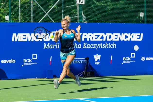 KOZERKI 07.08.2022 POLISH OPEN - MEMORIAL PARY PREZYDENCKIEJ --- ITF WORLD TENNIS TOUR KATERINA SINIAKOVA FOT. PIOTR KUCZA FOTOPYK NEWSPIX.PL --- Newspix.pl POLAND OUT!  220807PYK0131