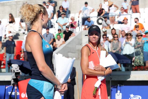 KOZERKI 07.08.2022 POLISH OPEN - MEMORIAL PARY PREZYDENCKIEJ --- ITF WORLD TENNIS TOUR KATERINA SINIAKOVA MAGDA LINETTE FOT. PIOTR KUCZA FOTOPYK NEWSPIX.PL --- Newspix.pl POLAND OUT!  220807PYK0134