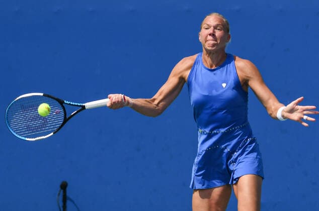 August 7, 2022, Washington, D.C, U.S: KAIA KANEPI hits a forehand during the Citi Open womenÃ¢â‚¬â ¢s final against Liudmilla Samsonova at the Rock Creek Tennis Center. Washington U.S. - ZUMAg196 20220807_zap_g196_012 Copyright: xKylexGustafsonx