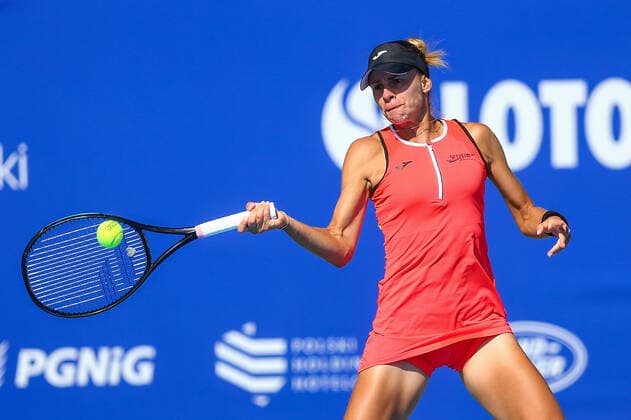 Polish Open Magda Linette (POL) during the ITF Women s World Tennis Tour in Kozerki, Poland, on August 7, 2022. Kozerki Poland  Copyright: xFotoxOlimpikx originalFilename:jastrzebowski-polishop220807_npOIV.jpg