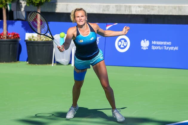 Polish Open Katerina Siniakova (CZE) during the ITF Women s World Tennis Tour in Kozerki, Poland, on August 7, 2022. Kozerki Poland  Copyright: xFotoxOlimpikx originalFilename:jastrzebowski-polishop220807_npqb8.jpg