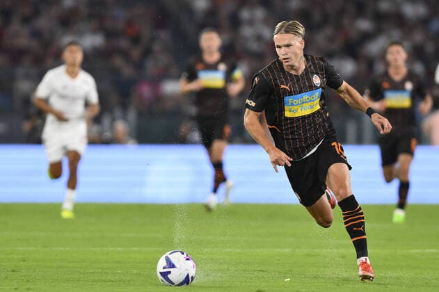 AS Roma v Shakhtar Donetsk - Pre-Season Friendly Mykhailo Mudryk of FC Shakhtar Donetsk during the Friendly match between A.S. Roma and FC Shakhtar Donetsk at Stadio Olimpico on August 7th, 2022 in Rome, Italy. Rome Italy  Copyright: xDomenicoxCippitellix originalFilename:livemedia-friendly220807_npmoD.jpg