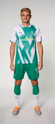 official portrait appointment SV Werder Bremen 2022 2023 Amos Pieper Werder Bremen 05 20 06 2022, wohninvest Weserstadion, Bremen, official portrait appointment SV Werder Bremen 2022 2023 in picture shows xWerderxBremenxviaxnordphotoxGmbH nph00001