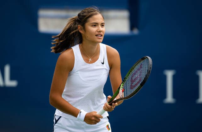 August 7, 2022, TORONTO, CANADA: Emma Raducanu of Great Britain during practice ahead of the 2022 National Bank Open WTA, Tennis Damen 1000 tennis tournament TORONTO CANADA - ZUMAa181 20220807_zaa_a181_074 Copyright: xRobxPrangex