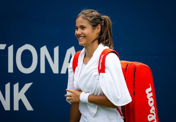 August 7, 2022, TORONTO, CANADA: Emma Raducanu of Great Britain during practice ahead of the 2022 National Bank Open WTA, Tennis Damen 1000 tennis tournament TORONTO CANADA - ZUMAa181 20220807_zaa_a181_082 Copyright: xRobxPrangex
