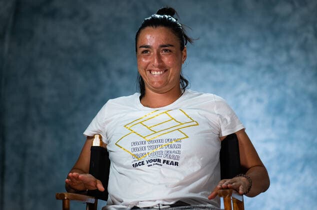August 7, 2022, TORONTO, CANADA: Ons Jabeur of Tunisia talks to the media ahead of the 2022 National Bank Open WTA, Tennis Damen 1000 tennis tournament TORONTO CANADA - ZUMAa181 20220807_zaa_a181_101 Copyright: xRobxPrangex