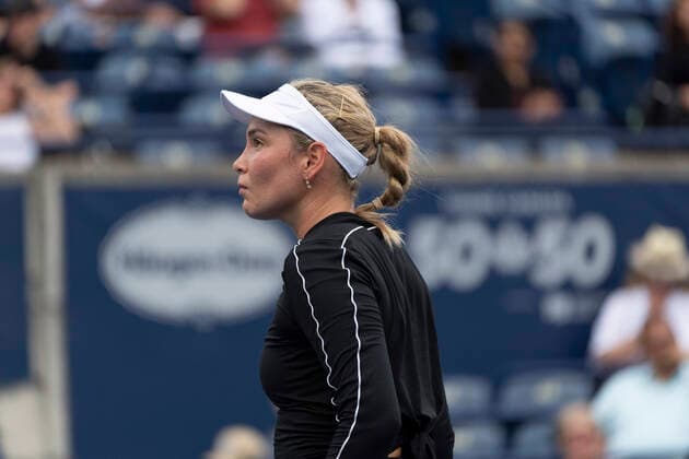 August 8, 2022, Toronto, Ontario, Canada: DONNA VEKIC after her loss to Simona Halep at the National Bank Open in Toronto Toronto Canada - ZUMAm215 20220808_zip_m215_007 Copyright: xArlynxMcAdoreyx