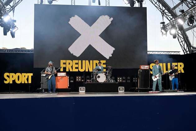 10 08 2022, European Championchips Munich 2022, European multi-sport event in the Olympic Park Munich, Sportfreunde Stiller play at the opening ceremony