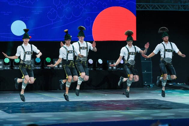 Opening day Bavarian customs at the opening ceremony of the European Championships in Munich on 10 08 2022, Germany, Upper Bavaria Munich Olypiapark Upper Bavaria Germany