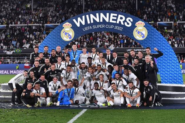 Soccer UEFA Super Cup Real Madrid Eintracht Frankfurt on 10 08 2022 at the Olympic Stadium in Helsinki Winner of the UEFA Super Cup 2022 Real Madrid xHDx