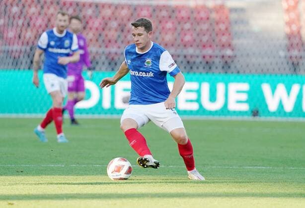 Photo Manuel Geisser 11 08 2022 Stadium Letzigrund UEFA Europa League Qualification 2022 2023 FC Zuerich Linfield FC 3 0 Image Kyle Mc Clean Linfield FC Action Single Image