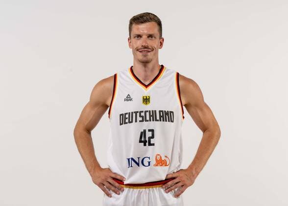 Basketball Cologne 08 08 2022 German Basketball National Team Men Squad for Eurobasket 2022 European Championship Andreas Obst Germany, No 42