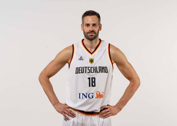 Basketball Cologne 08 08 2022 German Basketball National Team Men Men Squad for Eurobasket 2022 European Championship Jonas Wohlfarth Bottermann Germany, No 18