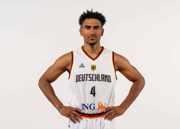 Basketball Cologne 08 08 2022 German national basketball team men squad for Eurobasket 2022 European Championship Maodo Lo Germany, No 04