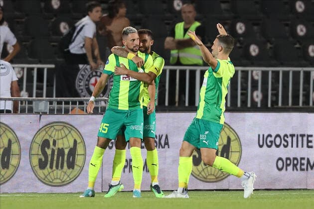 PARTIZAN vs AEK LARNACA ADAM GYURCSO Adam Djurco fudbaler AEK Larnaka na utakmici kvalifikacija za UEFA Ligu Evropa protiv Partizana na stadionu Partizana, Beograd 11.08.2022. godine Foto: Fudbal, Partizan, UEFA Liga Evropa, AEK Larnaka, KvalifikacijeFOOTBALL, UEFA EUROPA LEAGUE, PARTIZAN, AEK LARNACA, QUALIFICATIONS Belgrade Partizan stadium Serbia Copyright: xMarkoxMetlas xMNxPressx