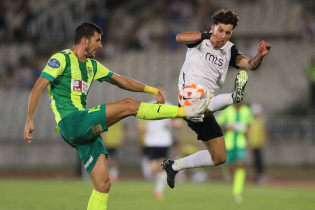 Football, EL Qualifiers, Partizan Belgrade - AEK Larnaka