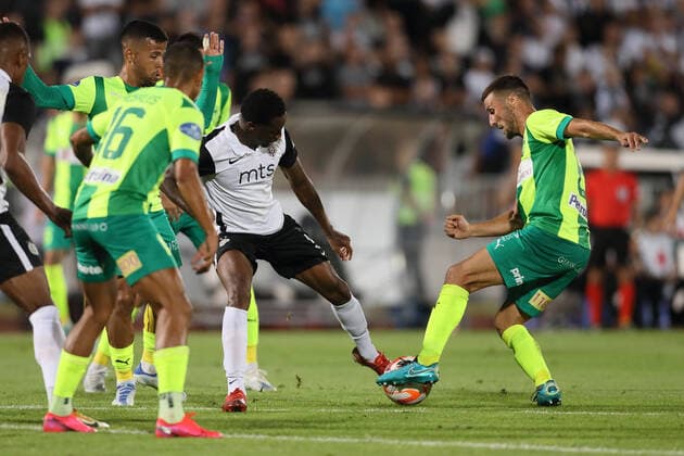 PARTIZAN vs AEK LARNACA QUEENSY MENIG Kvinsi Menig fudbaler Partizana na utakmici kvalifikacija za UEFA Ligu Evropa protiv AEK Larnaka na stadionu Partizana, Beograd 11.08.2022. godine Foto: Fudbal, Partizan, UEFA Liga Evropa, AEK Larnaka, KvalifikacijeFOOTBALL, UEFA EUROPA LEAGUE, PARTIZAN, AEK LARNACA, QUALIFICATIONS Belgrade Partizan stadium Serbia Copyright: xMarkoxMetlas xMNxPressx
