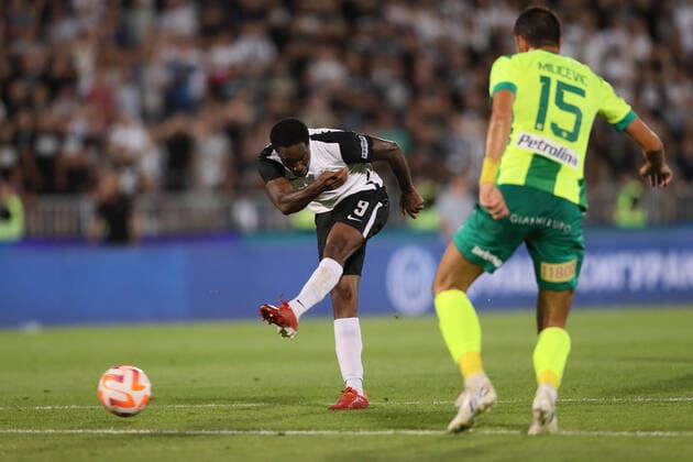 PARTIZAN vs AEK LARNACA QUEENSY MENIG Kvinsi Menig fudbaler Partizana na utakmici kvalifikacija za UEFA Ligu Evropa protiv AEK Larnaka na stadionu Partizana, Beograd 11.08.2022. godine Foto: Fudbal, Partizan, UEFA Liga Evropa, AEK Larnaka, KvalifikacijeFOOTBALL, UEFA EUROPA LEAGUE, PARTIZAN, AEK LARNACA, QUALIFICATIONS Belgrade Partizan stadium Serbia Copyright: xMarkoxMetlas xMNxPressx