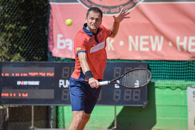 Aleksandr Nedovyesov KAZ Badwerk Gladbacher HTC 1 12 08 2022 ¢ Tennis Bundesliga ¢ Badwerk Gladbacher HTC 1 vs TC Bredeney 1 Copyright: xPeterxEppingerx