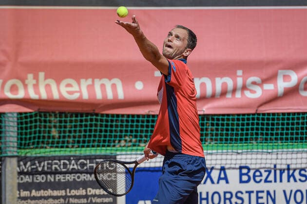 Aleksandr Nedovyesov KAZ Badwerk Gladbacher HTC 1 12 08 2022 ¢ Tennis Bundesliga ¢ Badwerk Gladbacher HTC 1 vs TC Bredeney 1 Copyright: xPeterxEppingerx