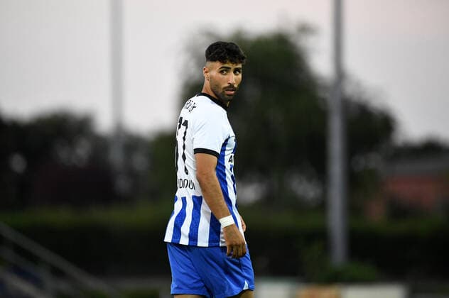 Football, Men, Season 2022 2023, Regionalliga Nordost 2 Matchday , Hertha BSC II SV Babelsberg 03, Nader El Jindaoui Hertha BSC II , 12 08 2022, Copyright: xSebastianxRäppold MatthiasxKochx