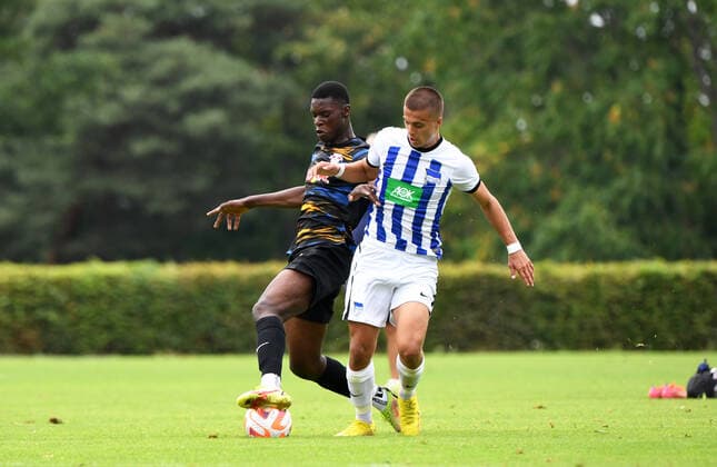 Football, A Juniors, Season 2022 2023, A Juniors Bundesliga Nord Nordost 1 Matchday , Hertha BSC U19 RB Leipzig U19, v l Bigo Atom U19, RB Leipzig , Leander Popp U19, Hertha BSC , 13 08 2022, Copyright: xSebastianxRäppold MatthiasxKochx