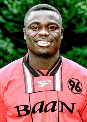 Gerald Asamoah of Hannover 96 season 1998 99 on 18 07 1998