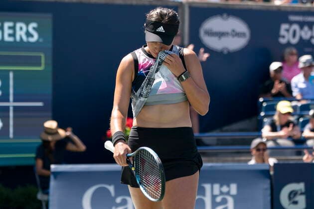 August 13, 2022, TORONTO, ON, Canada: United States Jessica Pegula reacts during her loss to Romania s Simona Halep in Women s National Bank Open tennis semifinal action in Toronto on Saturday, August 13, 2022. Jessica Pegula  - ZUMAc35_ 20220813_zaf_c35_028 Copyright: xChrisxYoungx