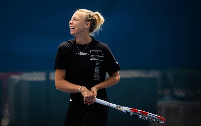 August 13, 2022, CINCINNATI, UNITED STATES: Anett Kontaveit of Estonia during practice ahead of the 2022 Western & Southern Open WTA, Tennis Damen 1000 tennis tournament CINCINNATI UNITED STATES - ZUMAa181 20220813_zaa_a181_004 Copyright: xRobxPrangex