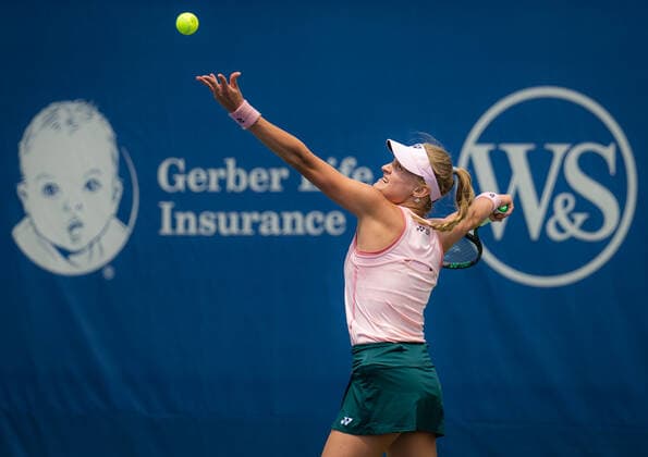 August 13, 2022, CINCINNATI, UNITED STATES: Dayana Yastremska of Ukraine in action during the first round of qualifications at the 2022 Western & Southern Open WTA, Tennis Damen 1000 tennis tournament CINCINNATI UNITED STATES - ZUMAa181 20220813_zaa_a181_012 Copyright: xRobxPrangex