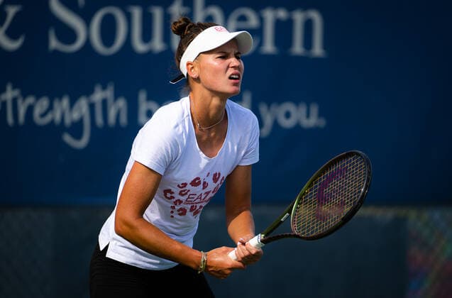 August 13, 2022, CINCINNATI, UNITED STATES: Veronika Kudermetova of Russia during practice ahead of the 2022 Western & Southern Open WTA, Tennis Damen 1000 tennis tournament CINCINNATI UNITED STATES - ZUMAa181 20220813_zaa_a181_050 Copyright: xRobxPrangex