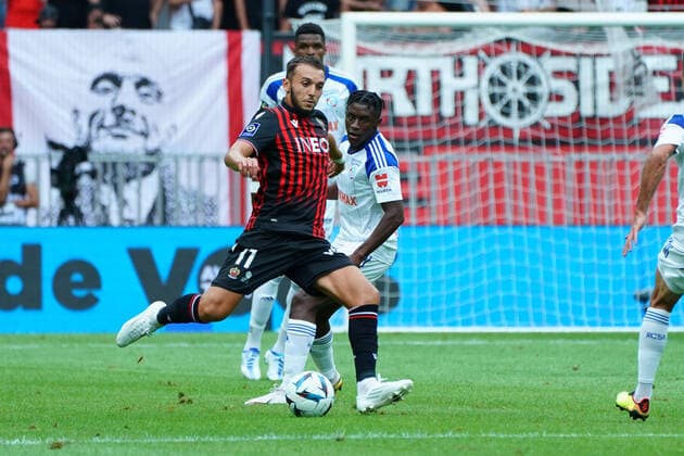 Amine Gouiri (OGC Nice) FOOTBALL : OGC Nice vs Strasbourg - Ligue 1 Uber Eats - Nice - 14 08 2022 NorbertScanella Panoramic 