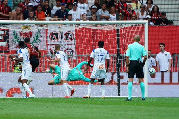 Matz Sels (RC Strasbourg) FOOTBALL : OGC Nice vs Strasbourg - Ligue 1 Uber Eats - Nice - 14 08 2022 NorbertScanella Panoramic 