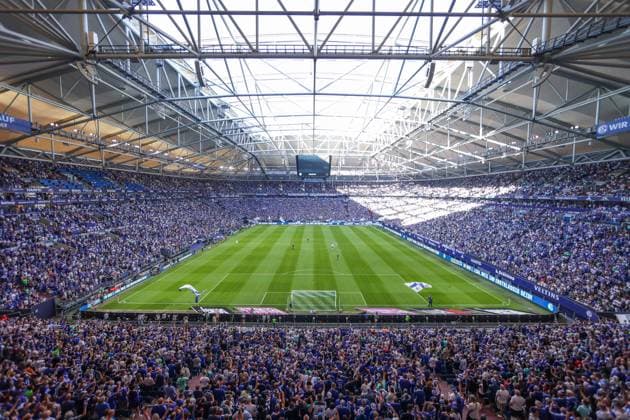 13 08 2022, football, season 2022 2023, 1 Bundesliga, 2 matchday, FC Schalke 04 Borussia Mönchengladbach, sold out Veltins Arena photo Tim Rehbein RHR FOTO Gelsenkirchen Veltins Arena NRW Germany xRHR FOTO TRx