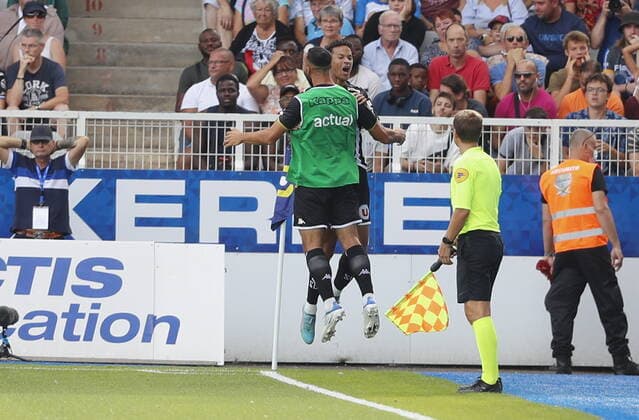 Joie Amine Salama (Angers) Football : Auxerre vs Angers - Ligue 1 - 14 08 2022 StephanieGrossetete Panoramic 