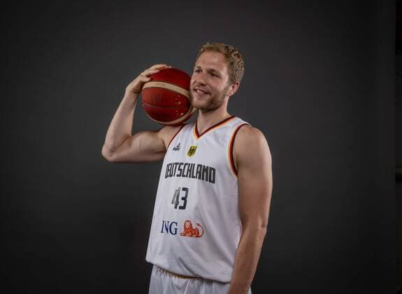 Basketball Cologne 08 08 2022 German national basketball team men squad for Eurobasket 2022 Christian Sengfelder Germany, No 43