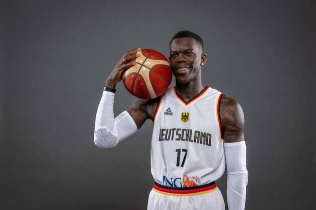 Basketball Cologne 08 08 2022 German Basketball National Team Men Men Squad for Eurobasket 2022 Dennis Schröder Schroeder Germany, No 17 Schröder Schroder