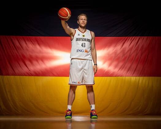 Basketball Cologne 08 08 2022 German Basketball National Team Men Squad for Eurobasket 2022 European Championship Christian Sengfelder Germany, No 43
