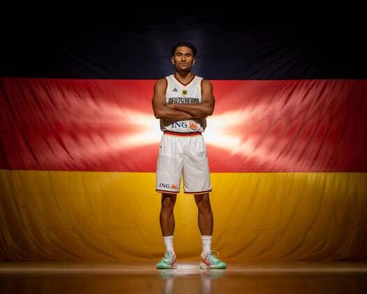 Basketball Cologne 08 08 2022 German national basketball team men squad for Eurobasket 2022 European Championship Maodo Lo Germany, No 04