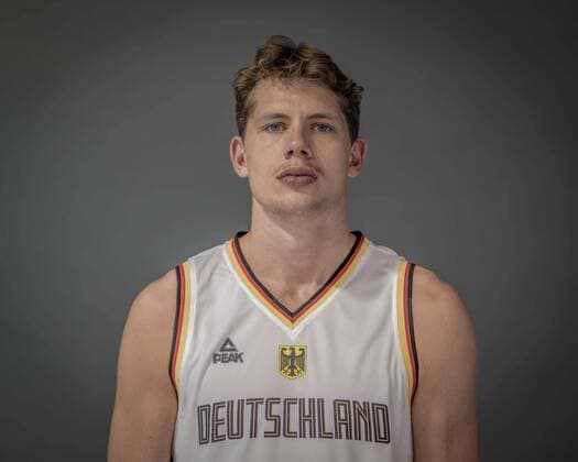 Basketball Cologne 08 08 2022 German national basketball team men squad for Eurobasket 2022 Moritz Wagner Germany, No 13